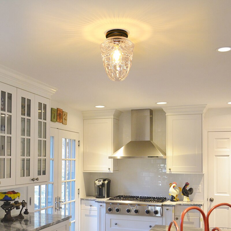 Glass Lampshade Pendant Lights Kitchen Island Suspension Luminaire Dining Room Entrance Bedroom