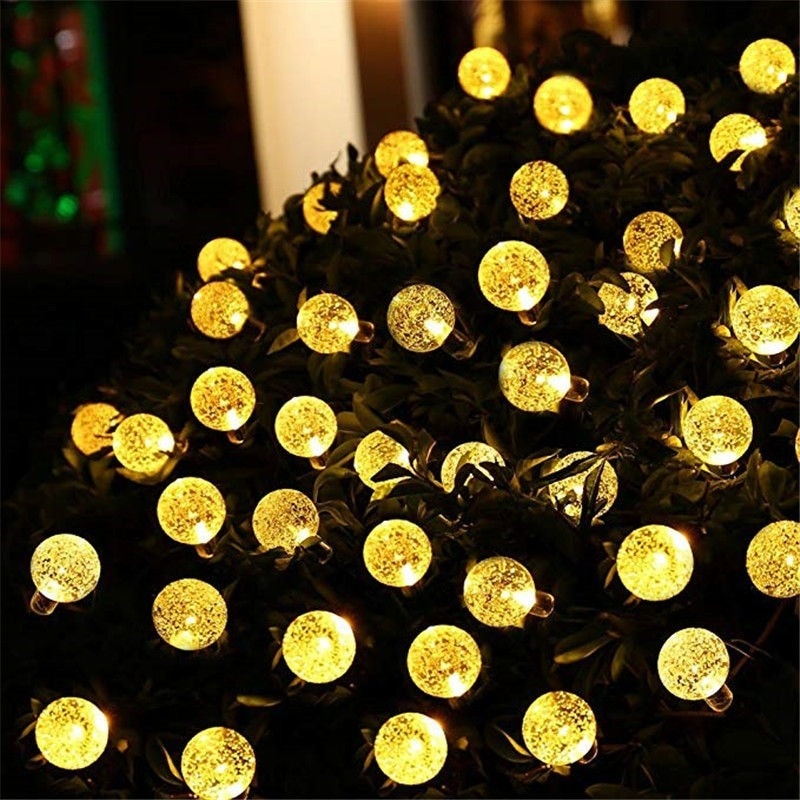 8 Modes Solar Light Crystal Ball 5M/7M/12M/ Led String Lights Fairy Garlands For Party /Outdoor