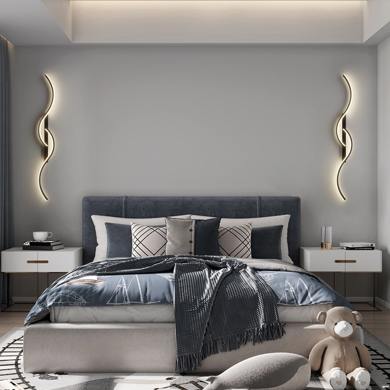 Led Bedside Wall Sconce Lamp For Living Room Bedroom Stair Modern Art Interior Lights Light Fixture