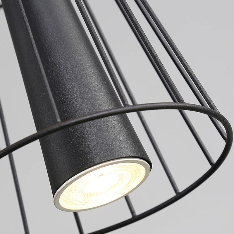 Nordic Design Wrought Iron Multi - Layer Mesh Spotlight Pendant Chandelier For Hotel Dining Room