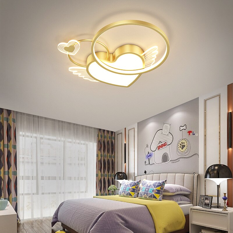 Heart Shape Fixture Creative Led Bedroom Light Ceiling Lamp