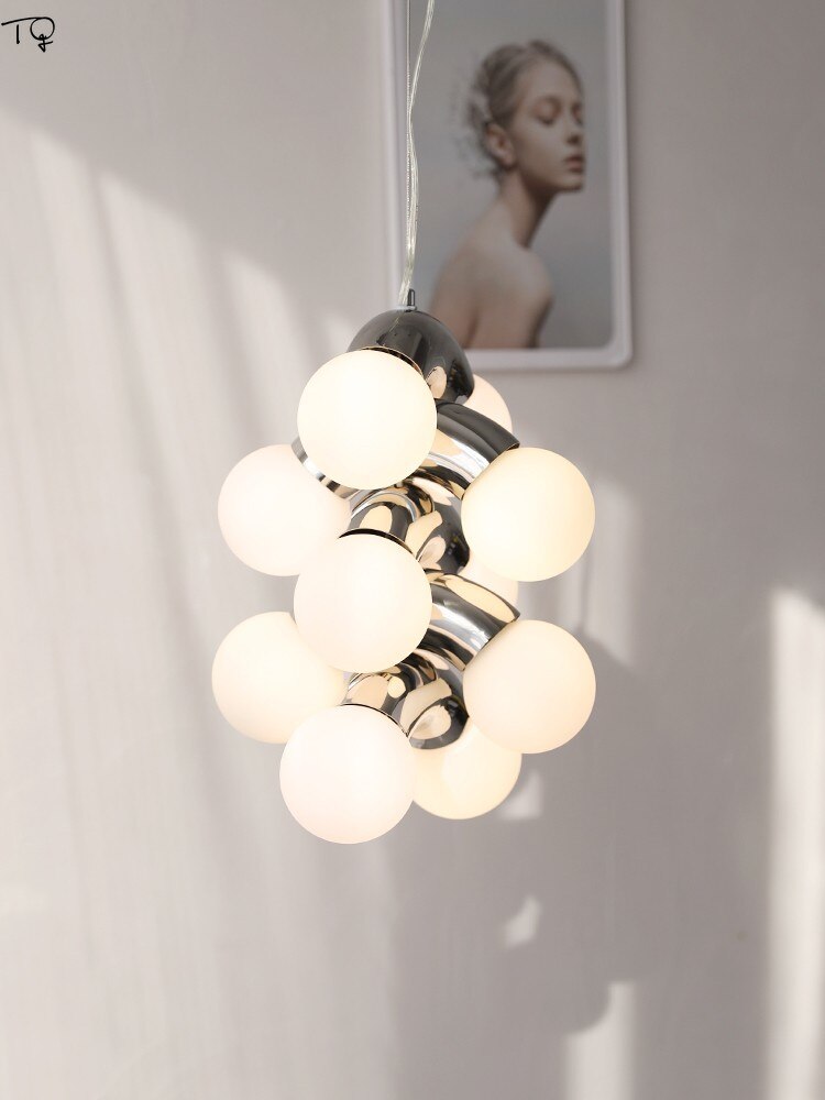 Nordic Designer Retro Industrial Pendant Lights Chrome Lampshade Led G9 Modern Light Fixtures