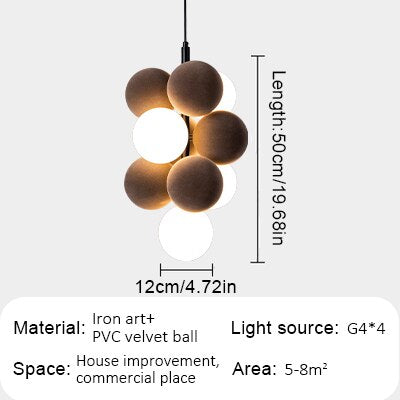 New Nordic Glass Ball Chandelier - Stylish Pendant Lamp For Dining Living Room And Bedroom Type B -