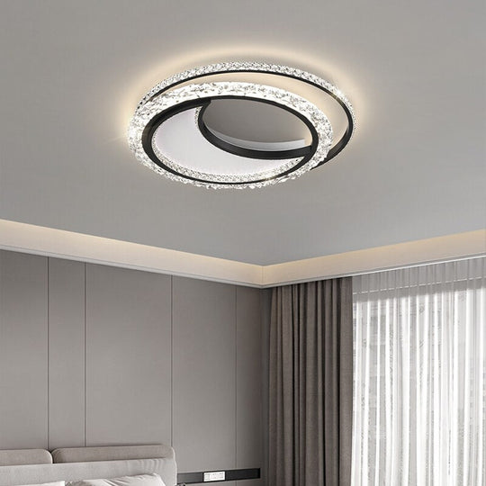 Modern Minimalist Acrylic Round Led Ceiling Lamp Home Fashion Atmosphere Gold Chandeliers Nordic