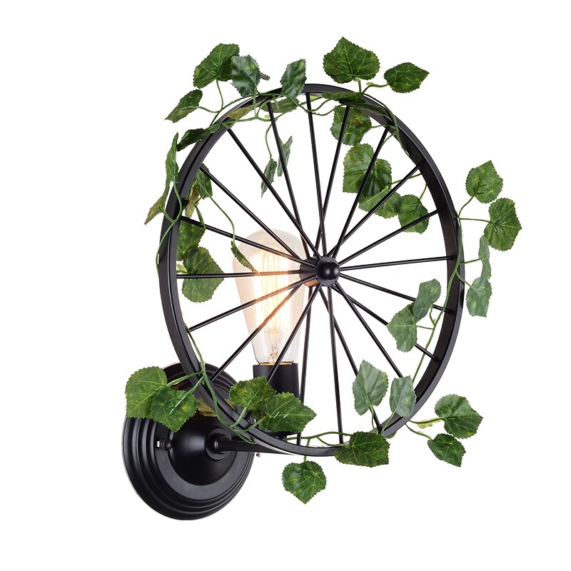 Plant Wall Lamp Creative Music Restaurant Bar Industrial Wind Wheel Personality Clear Decoration