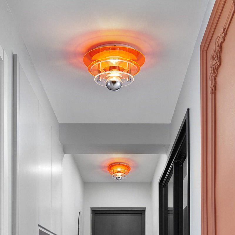 Vibrant Acrylic Ceiling Lamp - Modern Entrance Aisle And Corridor Lighting Ideal For Medieval