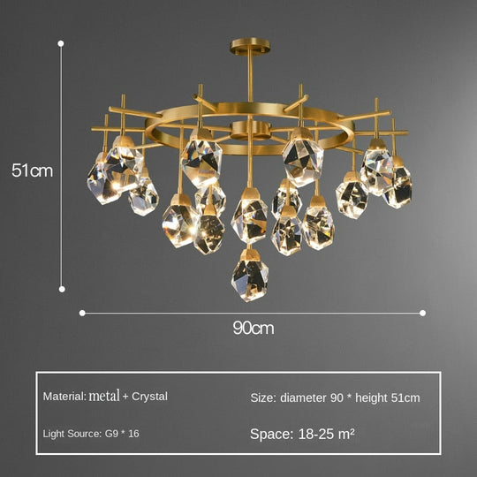 Luxury Crystal Living Room Chandelier Modern Decor Bedroom Dining Kitchen Island Home Decoration