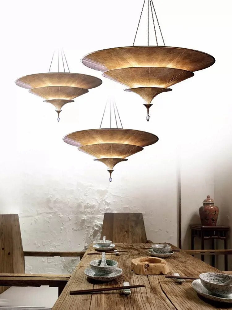 Buddhist Mood Teahouse Chandelier Southeast Asian Hanging Lamp Wabi - Sabi Pendant Light For Home