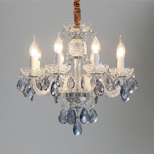 Golden Brilliance: Luxury Crystal Chandelier - An Opulent Suspension Luminaire For Bedroom Living