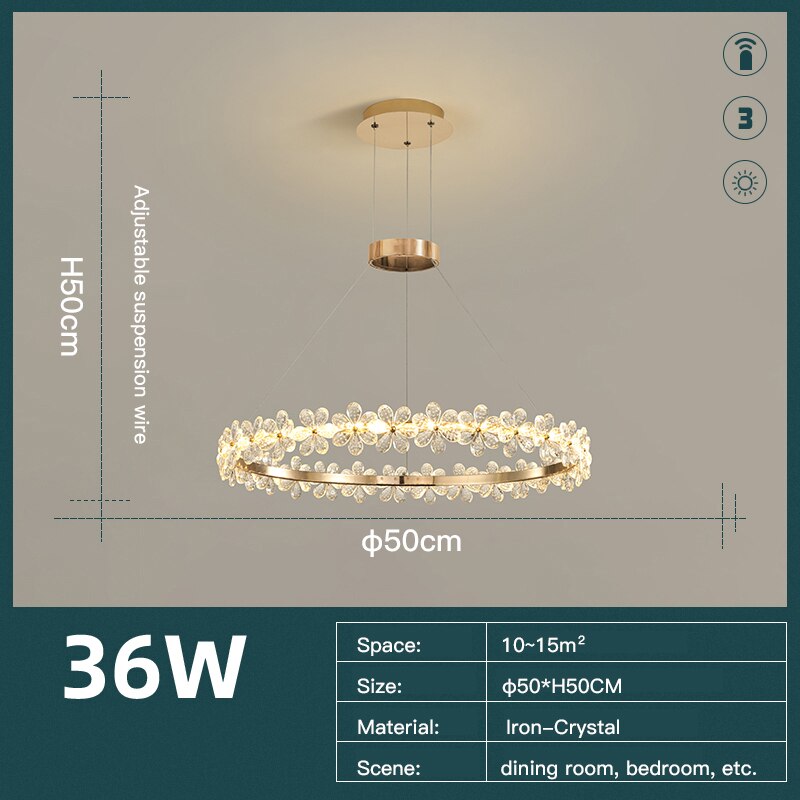 Modern Crystal Led Chandeliers Lamp For Home Living Dining Room Deco Lights Bedroom Table Lighting