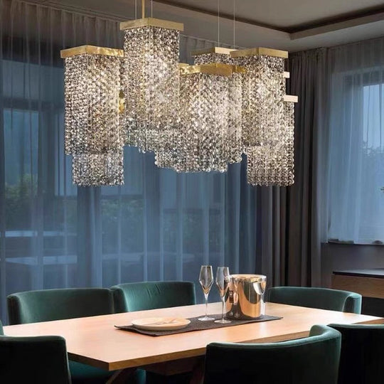 Vienna - New Modern Three - Dimensional Crystal Chandelier Bar Lighting Island Luster Hotel