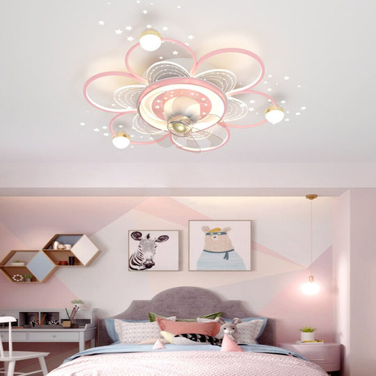 Modern Led Ceiling Fan Light Lamp - Ideal For Bedroom And Dining Room Décor Includes Remote