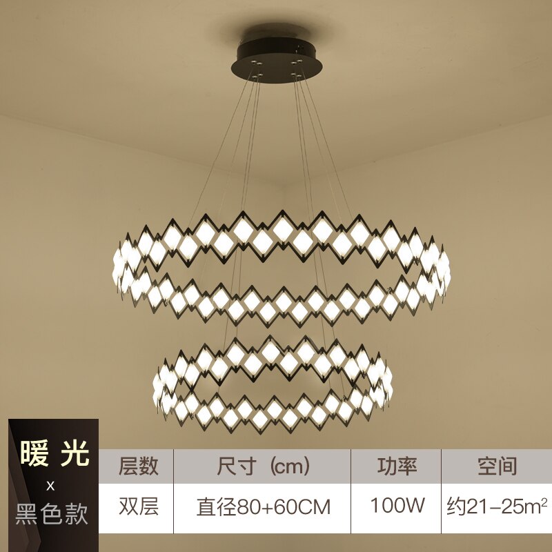 Nordic Ins Postmodern Simple Led Ring Chandeliers Lighting Lustre Designer Living Room Office