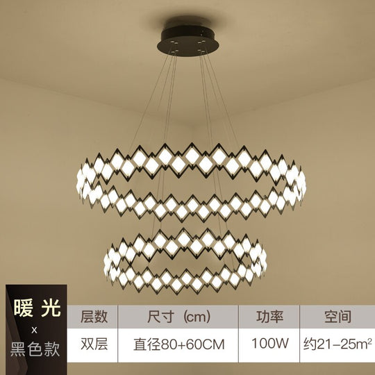 Nordic Ins Postmodern Simple Led Ring Chandeliers Lighting Lustre Designer Living Room Office