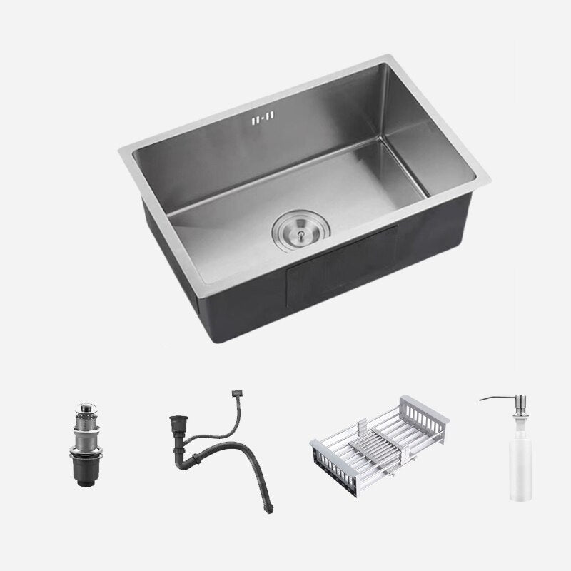 304 Stainless Steel Kitchen Sink Multiple Size Single Bowl Undermount Basin For Fixture Improvement