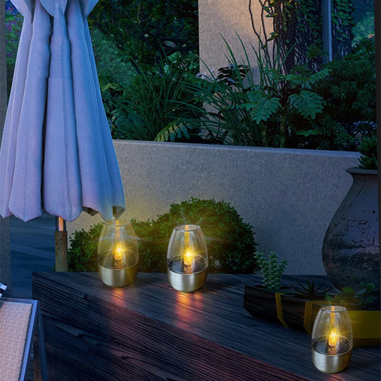 Outdoor Solar Lights Garden Decoration Light Led Candle Lamps Lawn Deck Night Fro Courtyard Pathway
