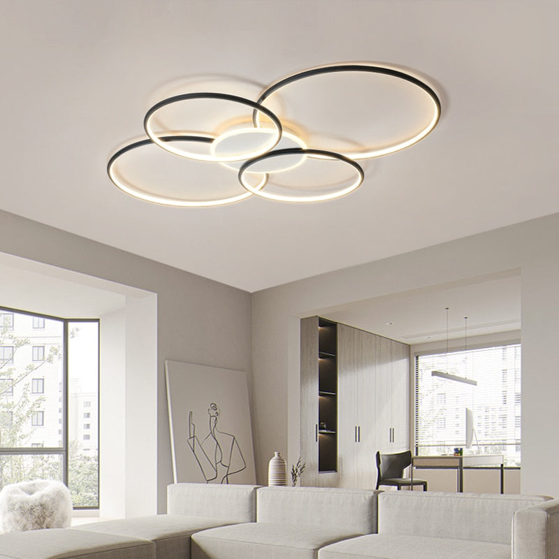 Italian Minimalist Living Room Lamp Line Ceiling Simple Modern Dining Small Main Designer Circle