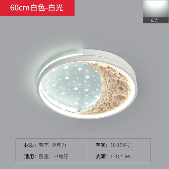 Modern Moon Ceiling Light Luxury Simple Bedroom Chandelier Creative Home Warm Sky Star Dining Room