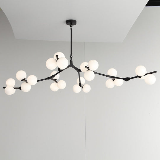 Nordic Tree Branches Led Chandelier Glass Balls Hanging Living Room Decoration Dining Bedroom