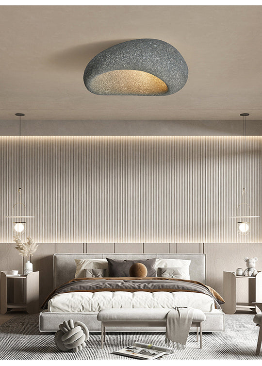 Nordic Minimalist Wabi Sabi Cream Wind Led Ceiling Lamps: Stylish Home Decor Lights For Living Room