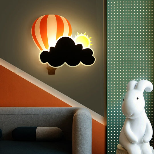 Hot Air Balloon Cloud Wall Light Creative Children Lamp For Bedroom Bedside Lighting Led Indoor