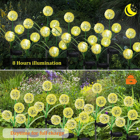 Landscape Lamp Led Solar Lights Waterproof Simulation Dandelion Decoration For Outdoor Garden Lawn