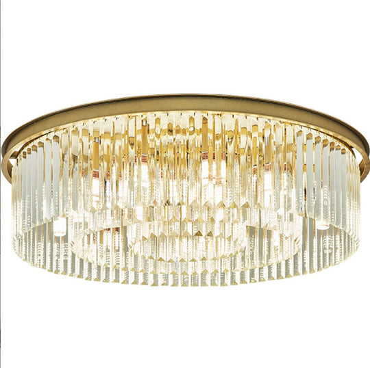 Remote - Controlled Led Crystal Ceiling Chandelier - Modern Home Decor Lighting For Living Room &