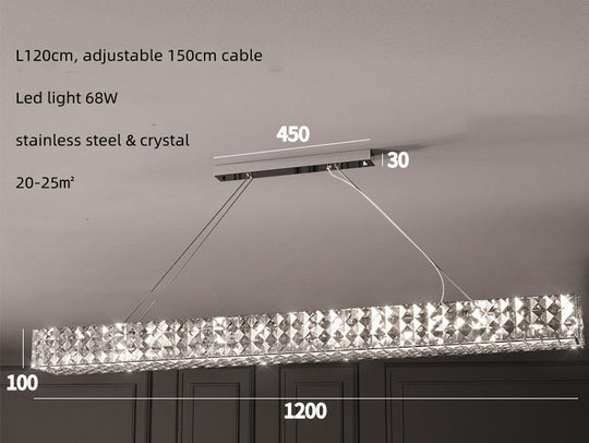 Modern Luxury 3 - Sides Design Crystal Led Chandelier Lighting Living Dining Room Lustre Chrome