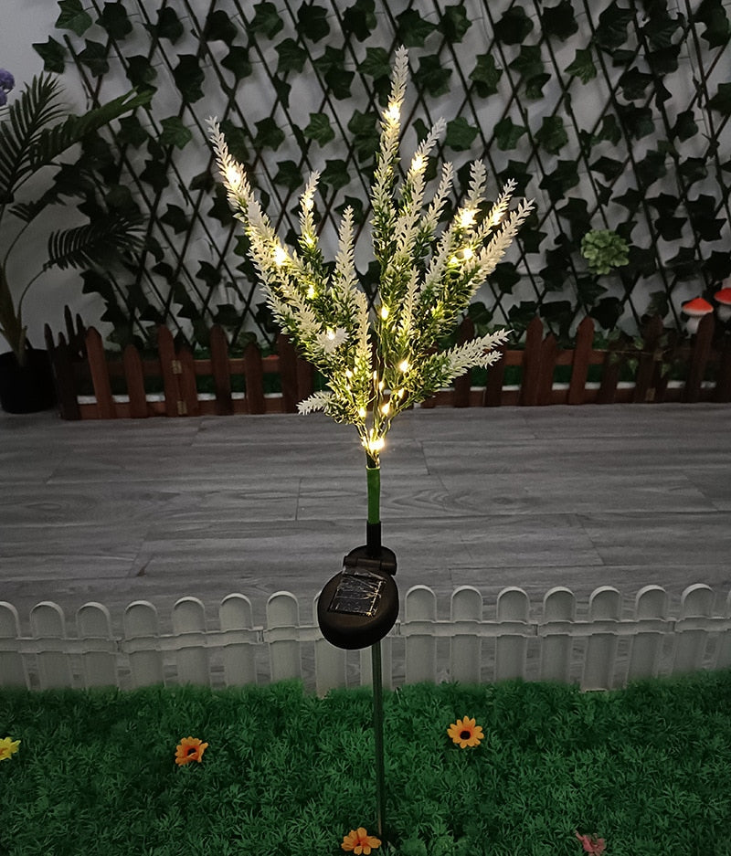 Led Solar Lavender Rose Flower Light Garden Lights Decoration Lawn Lamp Waterproof Landscape Home