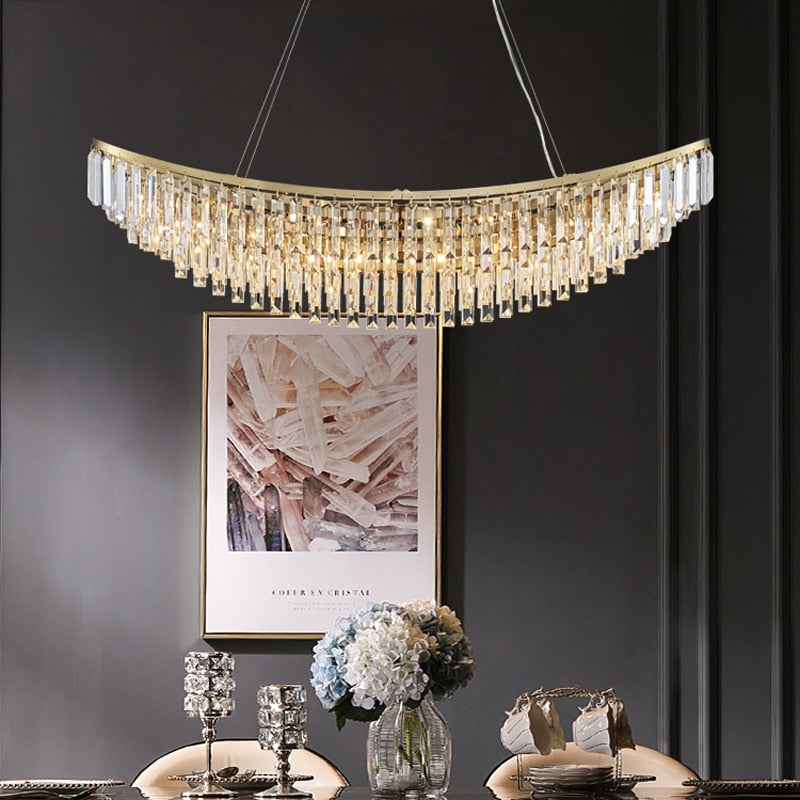 Alexa Ceiling Chandeliers For Dining Room Modern Suspension Crystals Chandelier Hanging Lamps