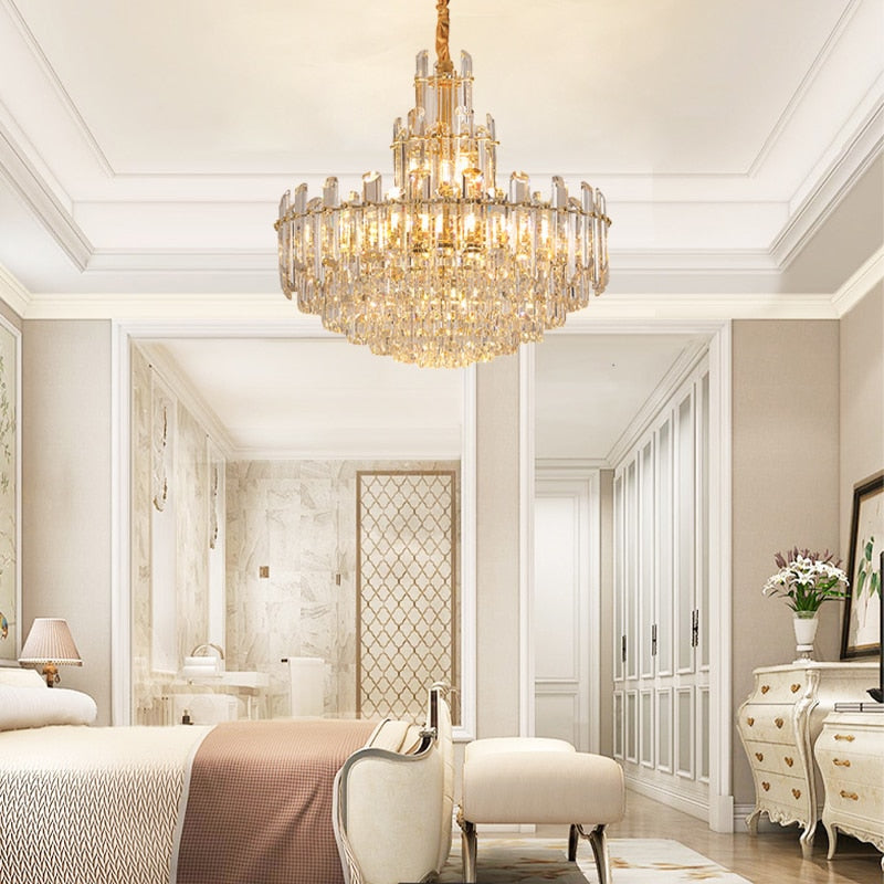 Luxury White Crystal Chandeliers For Living Room Dining And Villa Lighting Chandelier