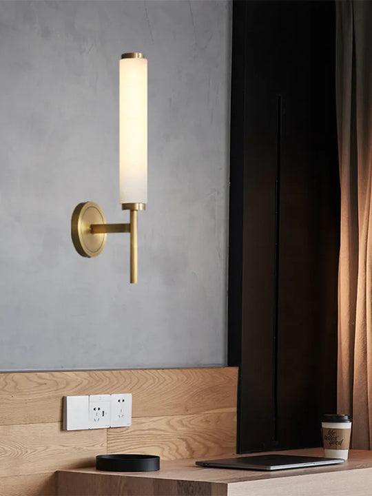 Isabella - Modern Marble And Copper Wall Light Stylish Bedroom Living Room Sconce Wall Light