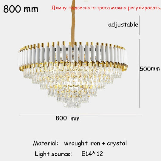 Nordic Luxury Crystal Chandelier E14 Living Room Ceiling Lamp Kitchen Hotel Lighting Art Home