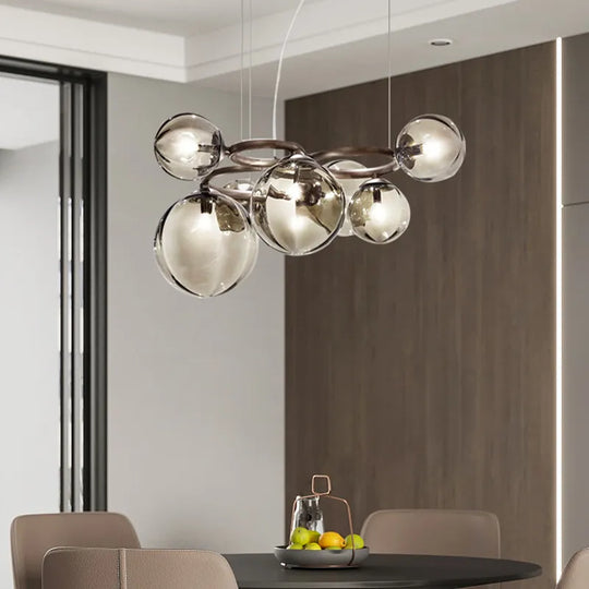 Magic Beans Chandelier - Modern Creative Iron And Glass Hanging Lamp For Dining Parlor Pendant Light