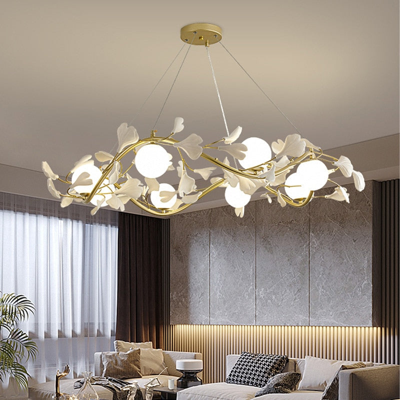 Elsa Nordic Luxury Leaves Led Chandelier: A Modern Masterpiece For Your Home Pendant Light