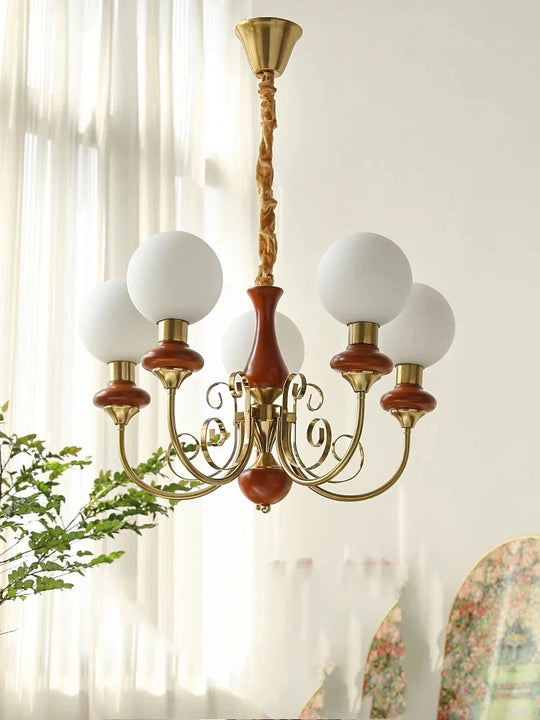 Elise Nordic Retro Pastoral Cream Style Chandelier - French Homestay Led Lighting For Bedrooms And