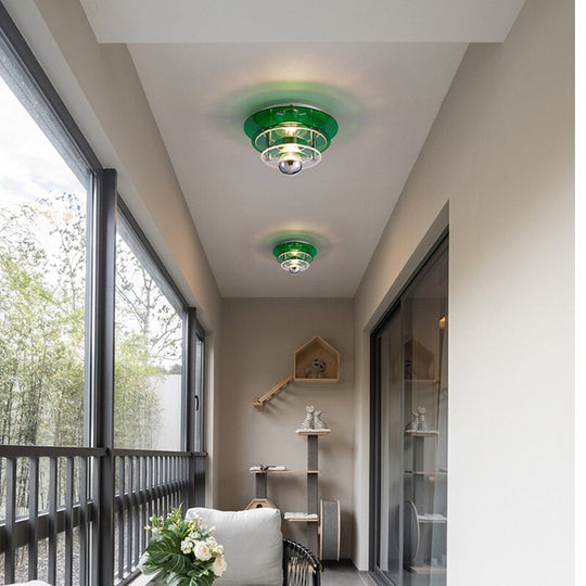 Vibrant Acrylic Ceiling Lamp - Modern Entrance Aisle And Corridor Lighting Ideal For Medieval