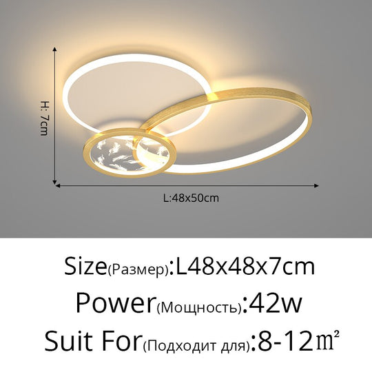 Creative Ring Bedroom Recessed Led Ceiling Light Modern Minimalist Warm Personality Study Lamp