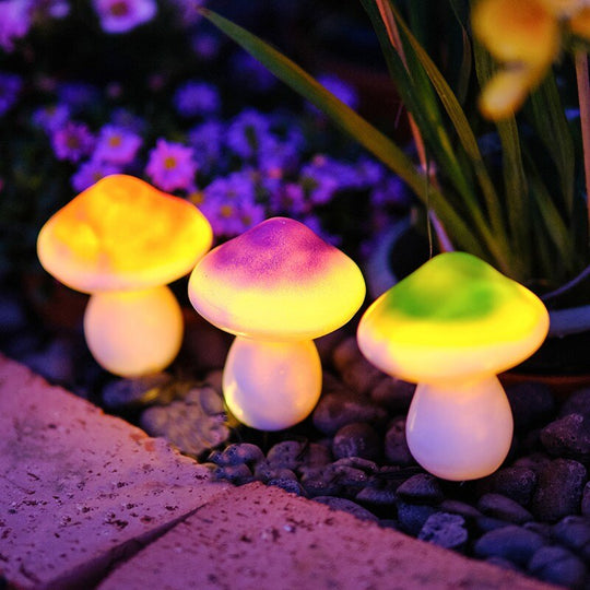 Solar Mushroom Light Garden Outdoor Decor 2 Modes Waterproof Lamp Pathway Landscape Yard Easter