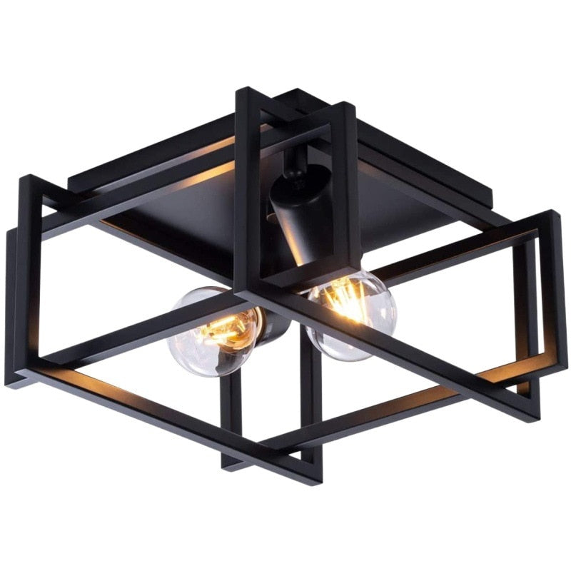 American Retro Industrial Ceiling Lamp Corridor Restaurant Kitchen Bedroom Balcony Porch Light Iron