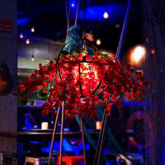 Music Dining Bar Simulation Flower Pendant Light Restaurant Hot Pot Barbecue Decoration Chandelier