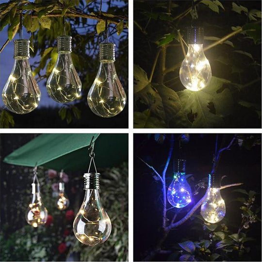 Led Solar Light Bulb Built - In 40Mah Battery Outdoor Hanging Lanterns For Party Garden Home Patio
