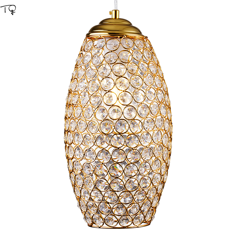 Italian Design Luxury Gold Lustre Crystal Pendant Lights Modern Light Fixtures For Living/Dining