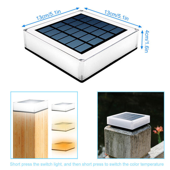 Led Solar Pillar Lantern: Colorful Waterproof Lighting For Gazebos And Gardens 3 Colors / United