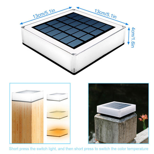 Led Solar Pillar Lantern: Colorful Waterproof Lighting For Gazebos And Gardens Lights