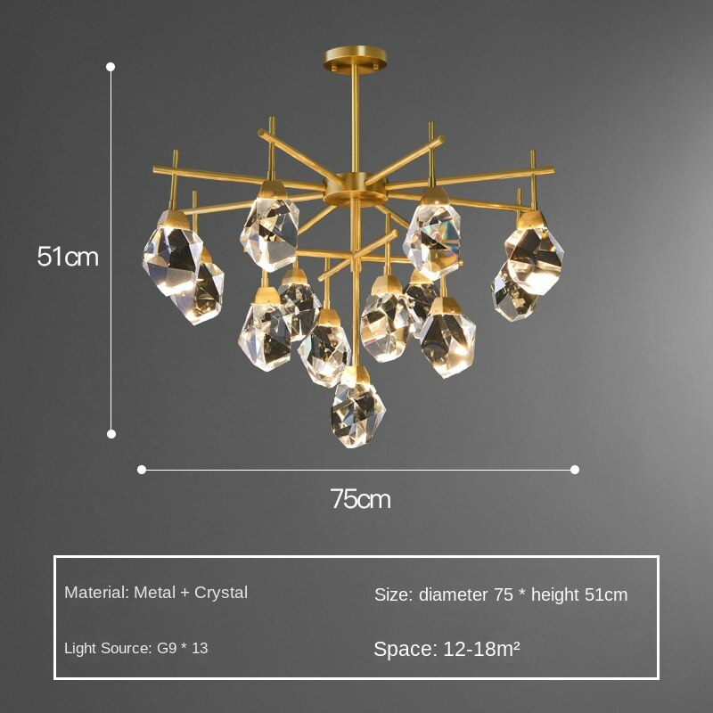 Luxury Crystal Living Room Chandelier Modern Decor Bedroom Dining Kitchen Island Home Decoration