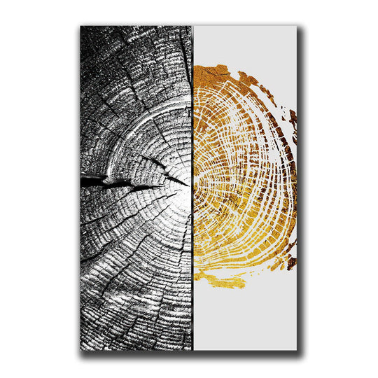 Golden Black Wood Texture Canvas Art - Modern Nordic Decor For Living Room 40Cmx50Cm(No Frame) / 26