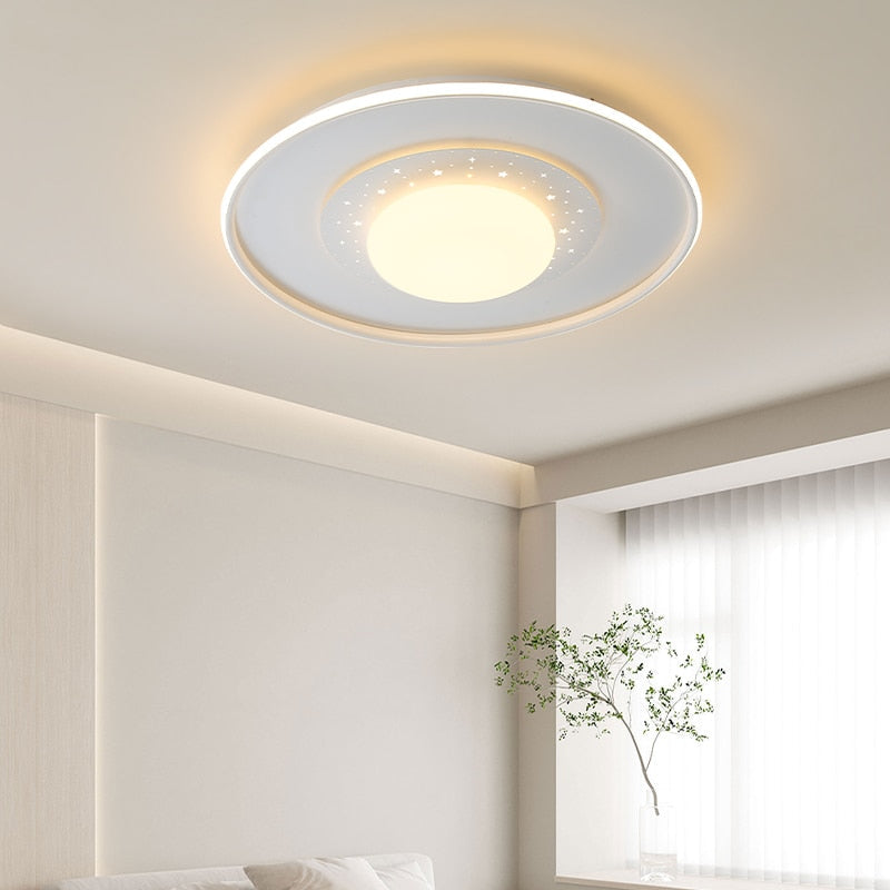 Nordic Led Ring Chandeliers Simple Modern Bedroom Ceiling Lights Personality Creative Lighting Art