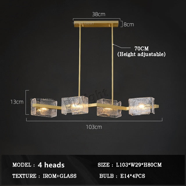 New Creative Crystal Chandelier Modern Luxury Living Room Restaurant Pendant Light Irregular Luster