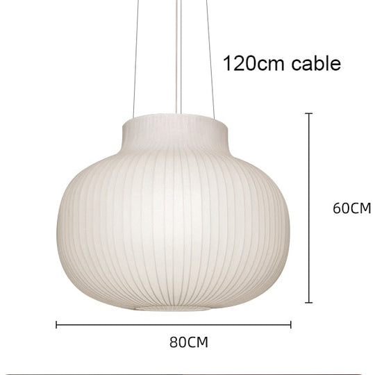 Nordic Led Pendant Chandelier: Modern Silk Fabric Hanging Lamp For Living Room Dining Bar And